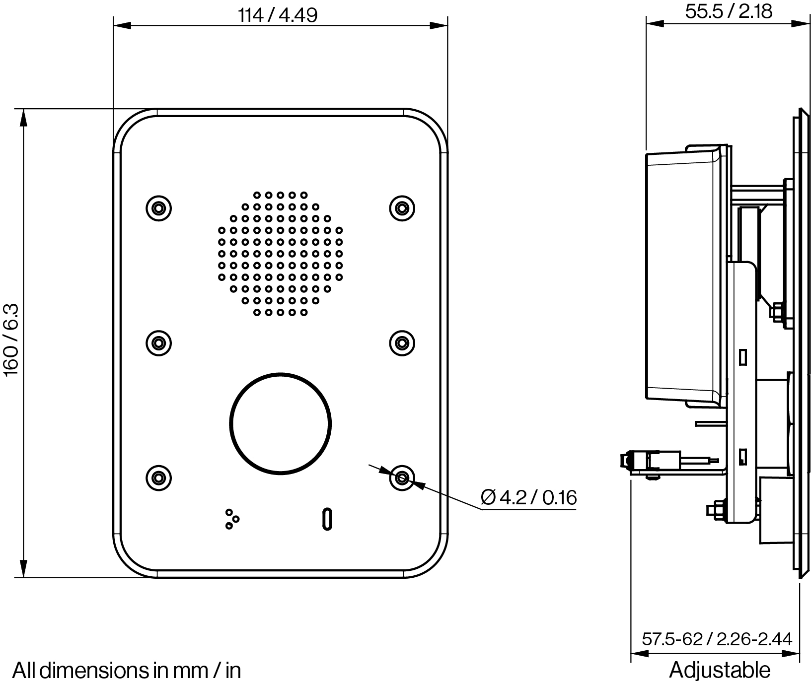 VR3G-1P Dimensions